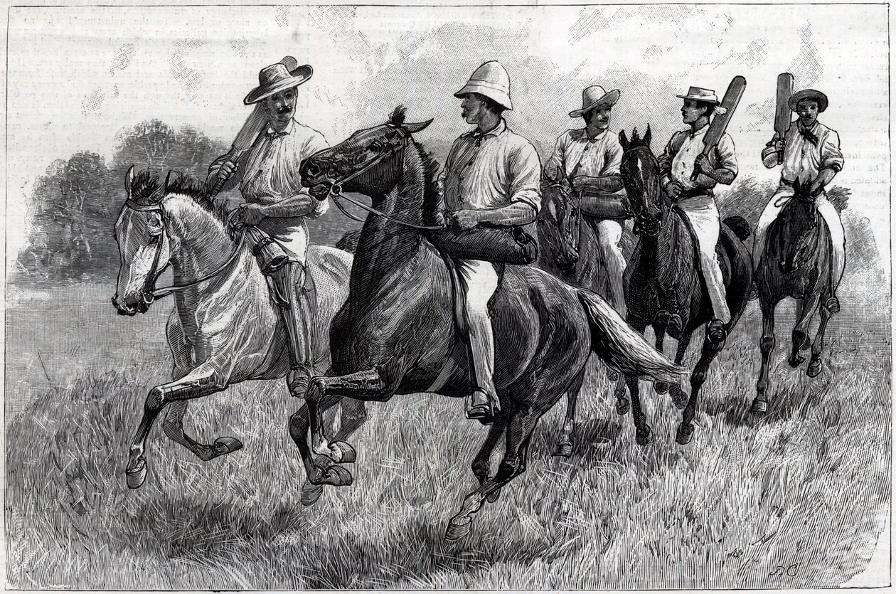 Cricket in Australia, a Team going Up-Country to play a Match. Illustration for The Graphic av English School