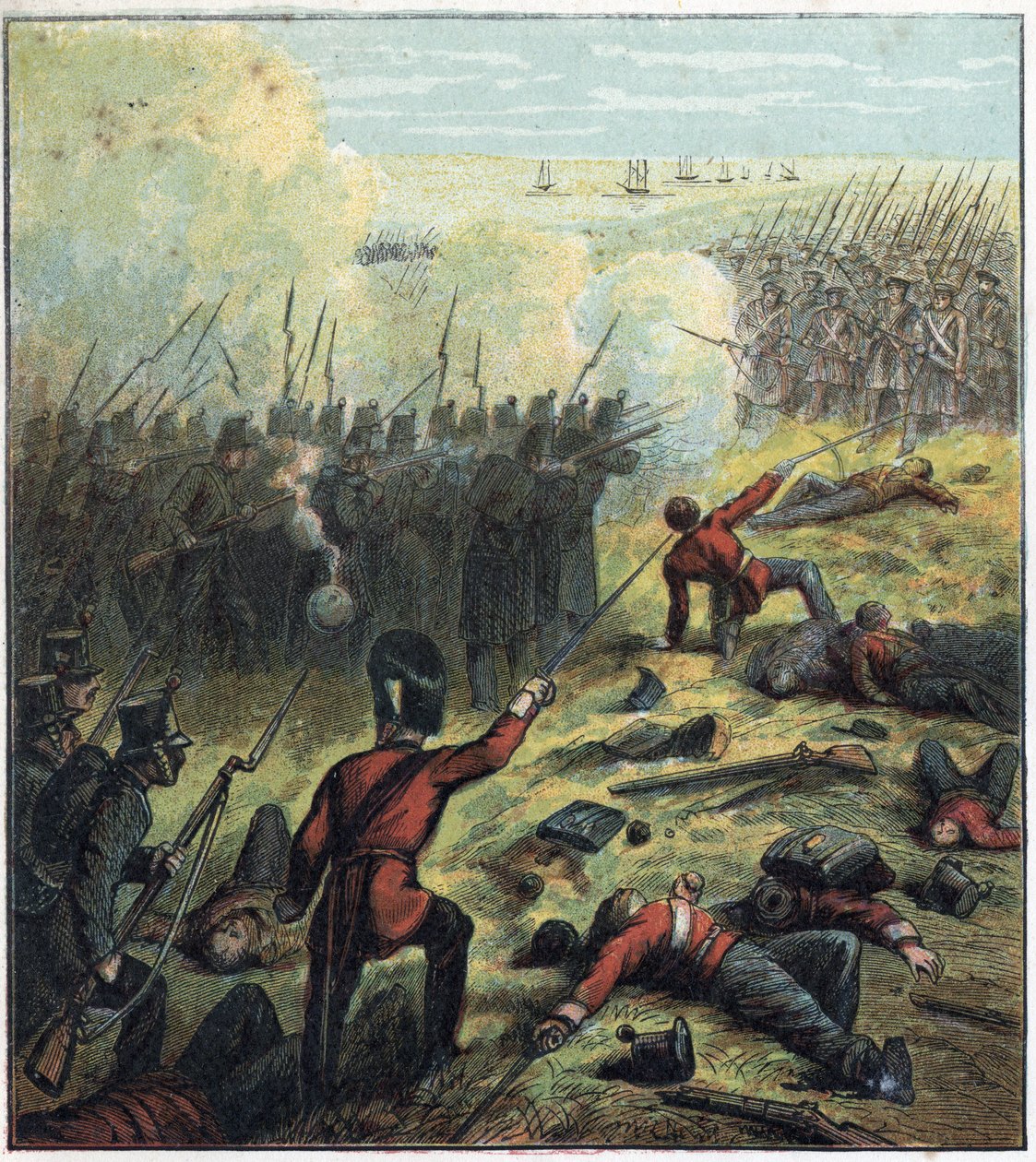 Krimkrigen (1853-1856) mellom Russland og det osmanske riket: franskmennene og britene allierte seg med tyrkerne for å beleire den russiske havnen i Sebastopol fra 17. oktober 1854 til 8. september 1855. 