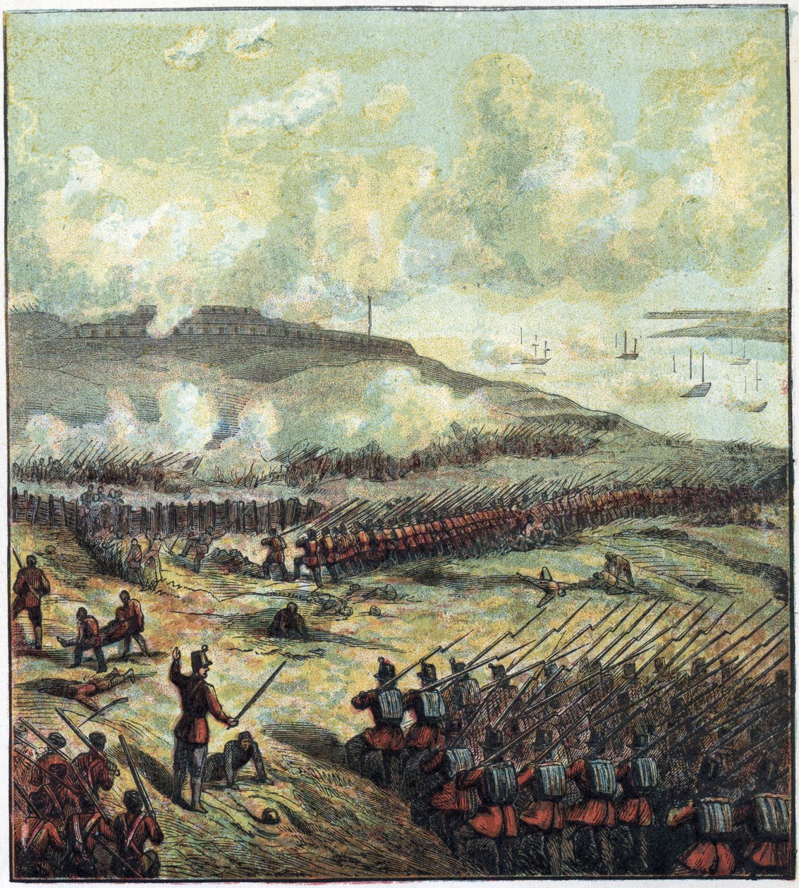 Krimkrigen (1853-1856): slaget ved Inkerman (Inkerman) 5.11.1854 mellom Russland og den britiske, franske og tyrkiske koalisjonen som vant. Slaget ved Inkerman av English School