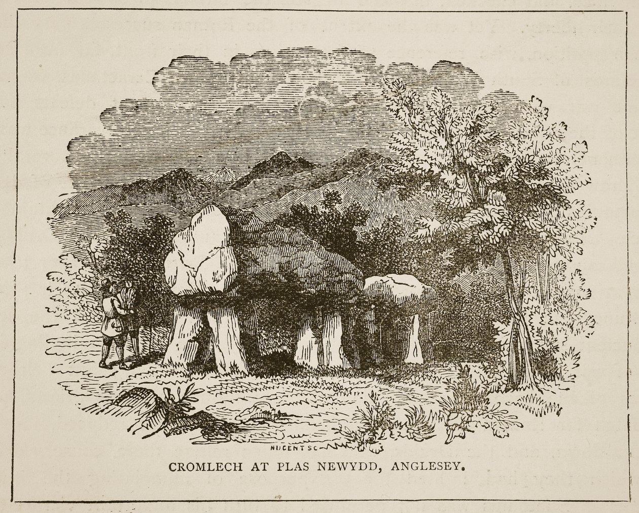 Cromlech ved Plas Newydd, Anglesey av English School
