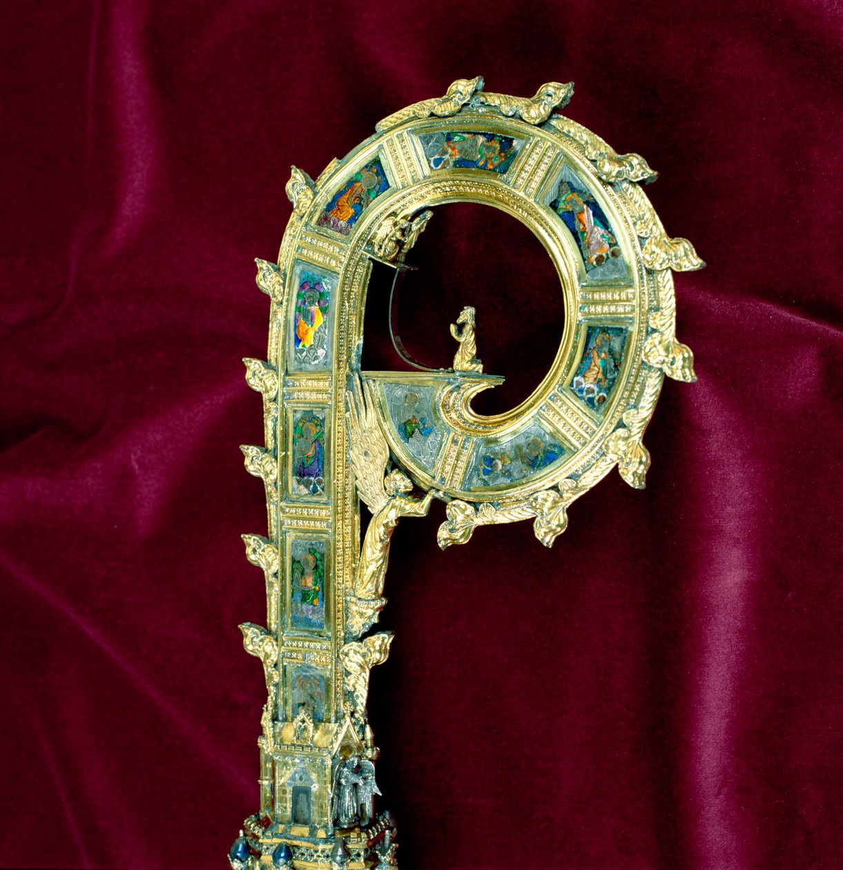 Crook of the crozier of William of Wykeham (ca. 1320-1404): Peter side (forgylt sølv) (detalj) (se 205100-32) av English School