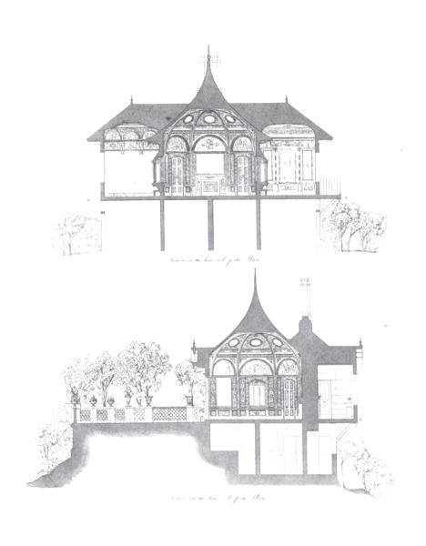 Tverrsnitt av sommerhuset til Buckingham Palace, fra 