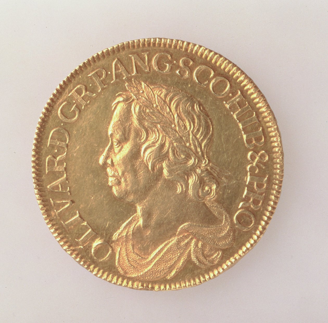 Krone til Oliver Cromwell (1599-1658), London Mint, 1658 (forside) (gull) (for bakside se 168064) av English School