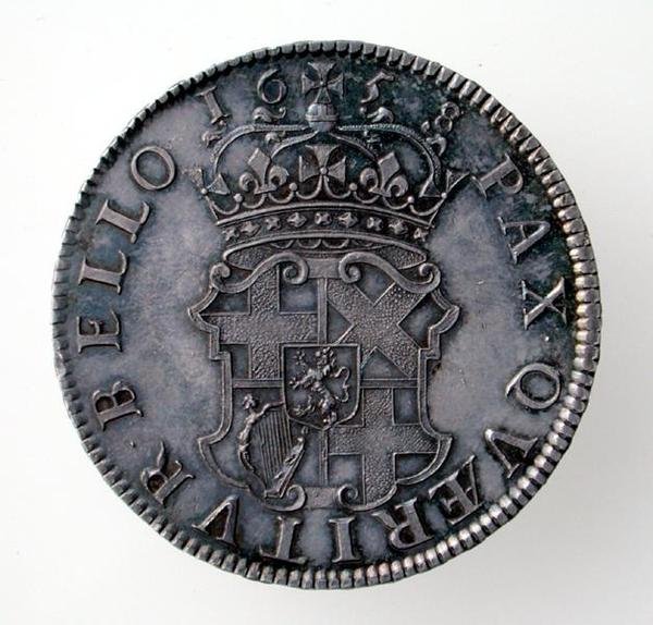 Oliver Cromwells krone (1599-1658), London Mint, 1658 (revers) (sølv) (for forside se 168061) av English School