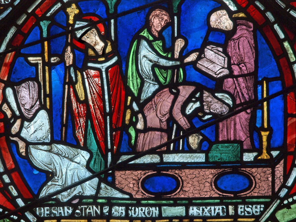 Cure of the Daughters of Godbald of Boxley, tidlig på 1200-tallet av English School