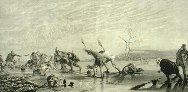Curling i ca. 1880, fra 