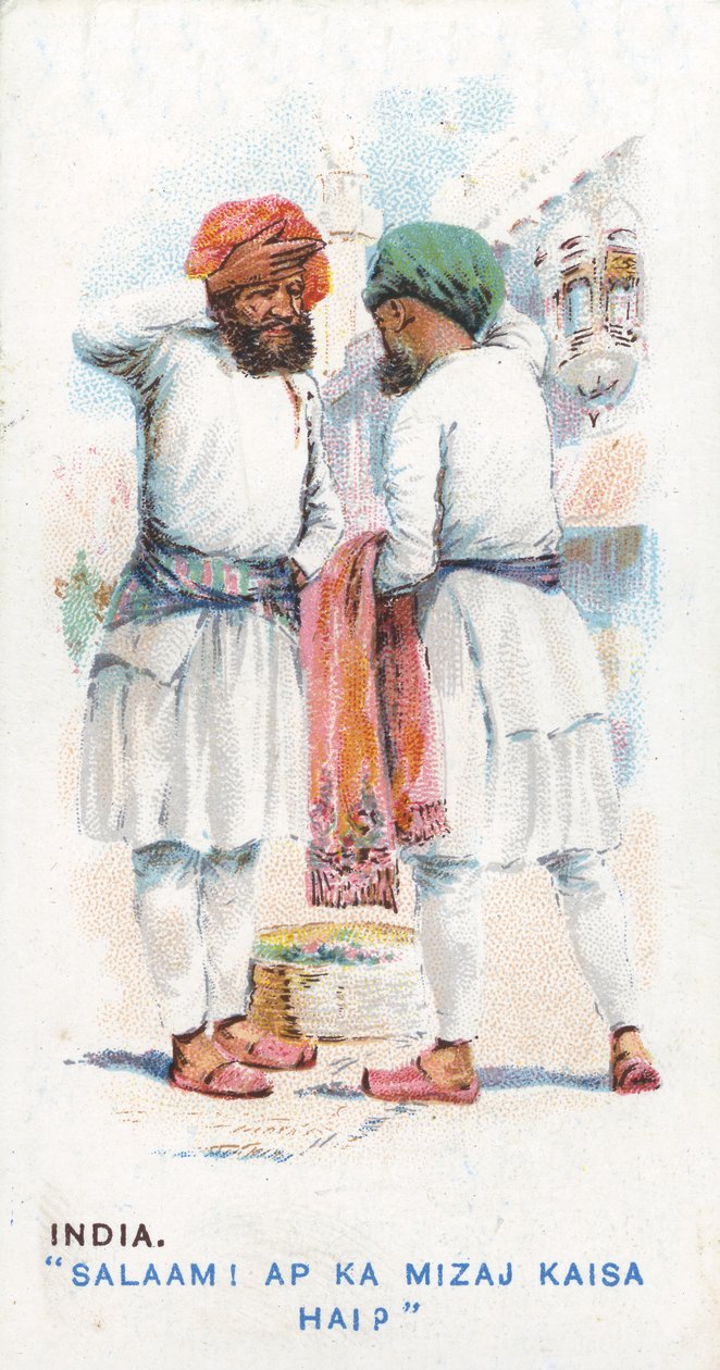 Vanlig hilsen i India, 1907 av English School