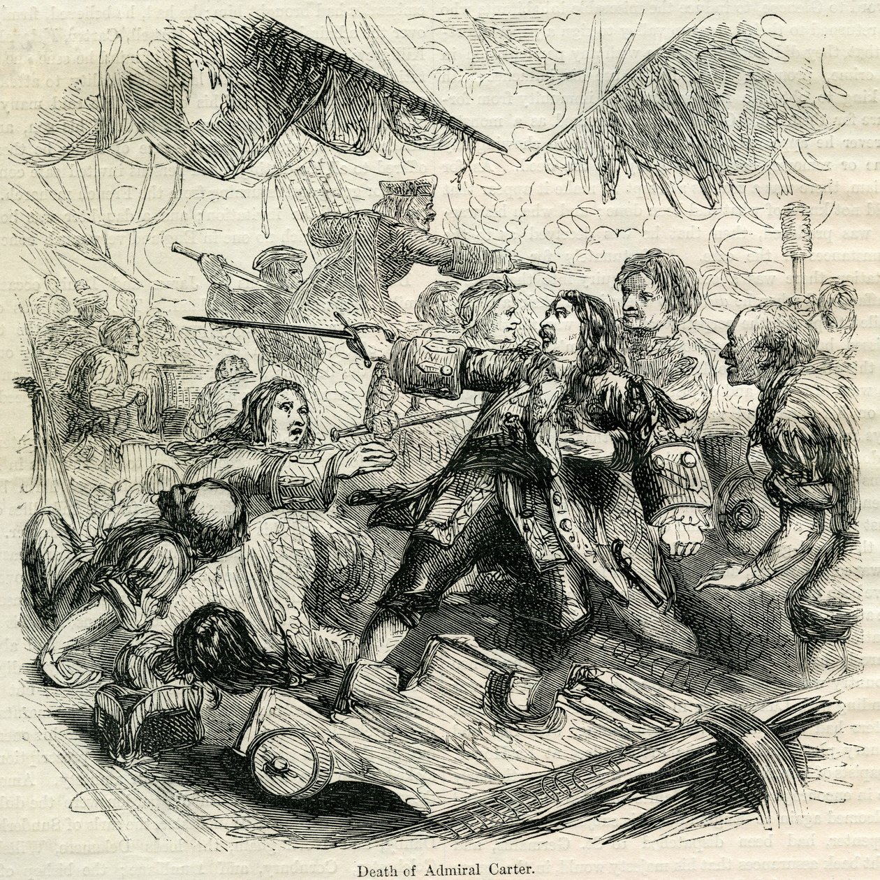 Admiral Carters død, 1692 av English School
