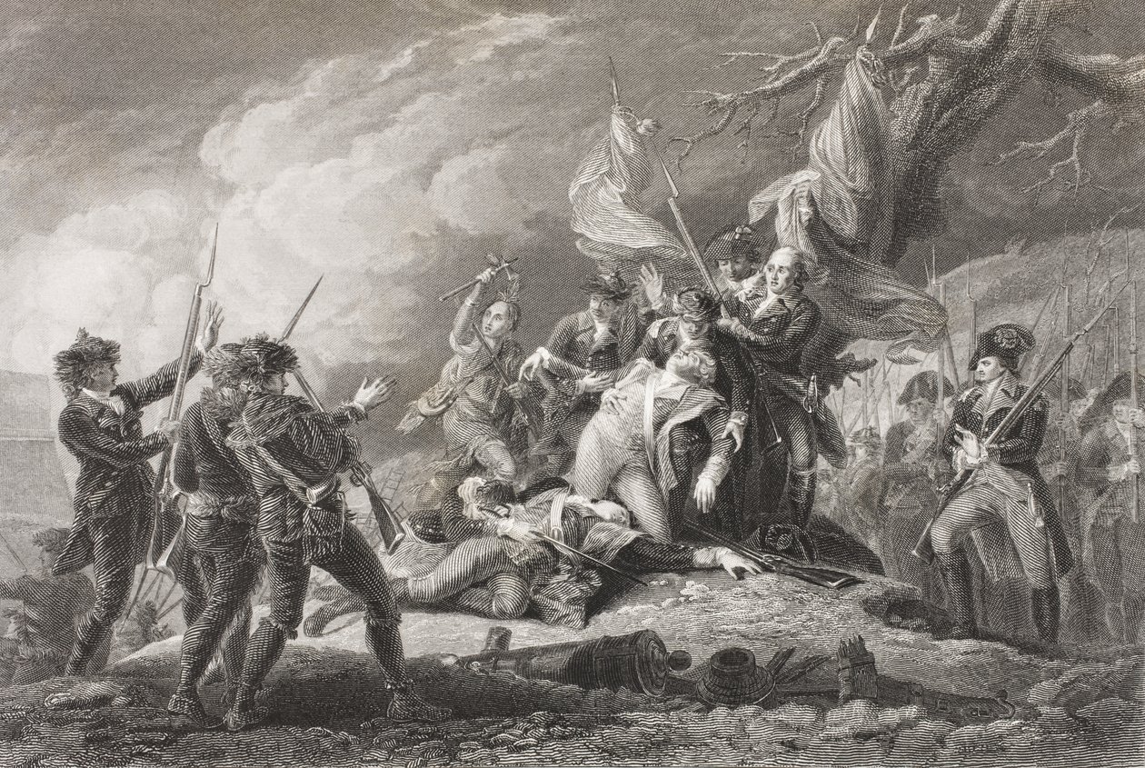 General Montgomerys død i slaget ved Quebec, 1775, fra 