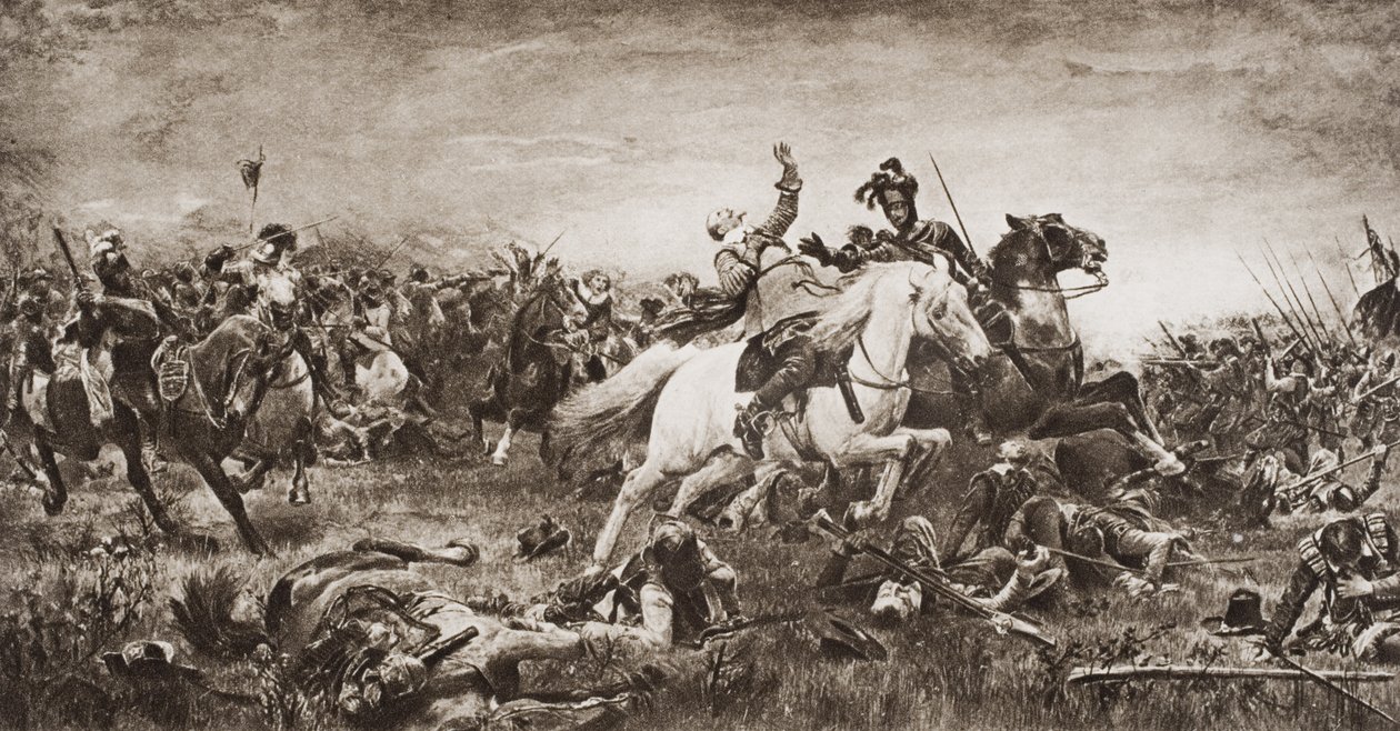 Death of Gustavus Adolphus, illustrasjon fra 