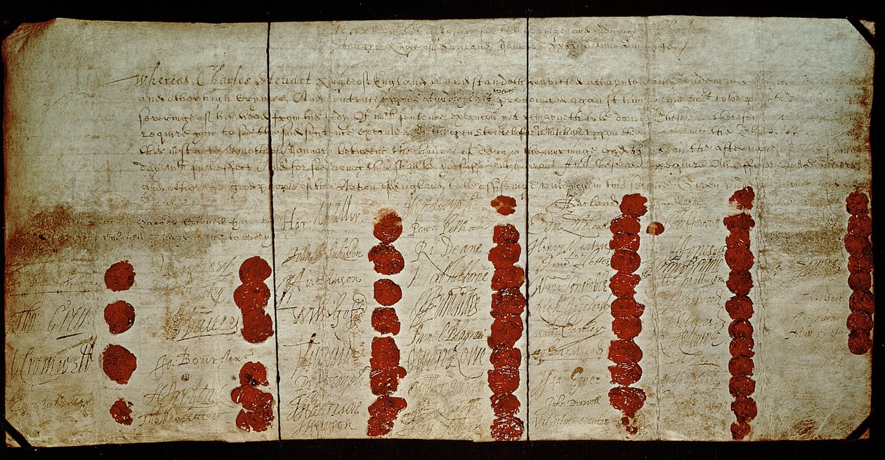 Dødsordren til Charles I (1600-49) 29. januar 1648 (faktisk 1649) av English School