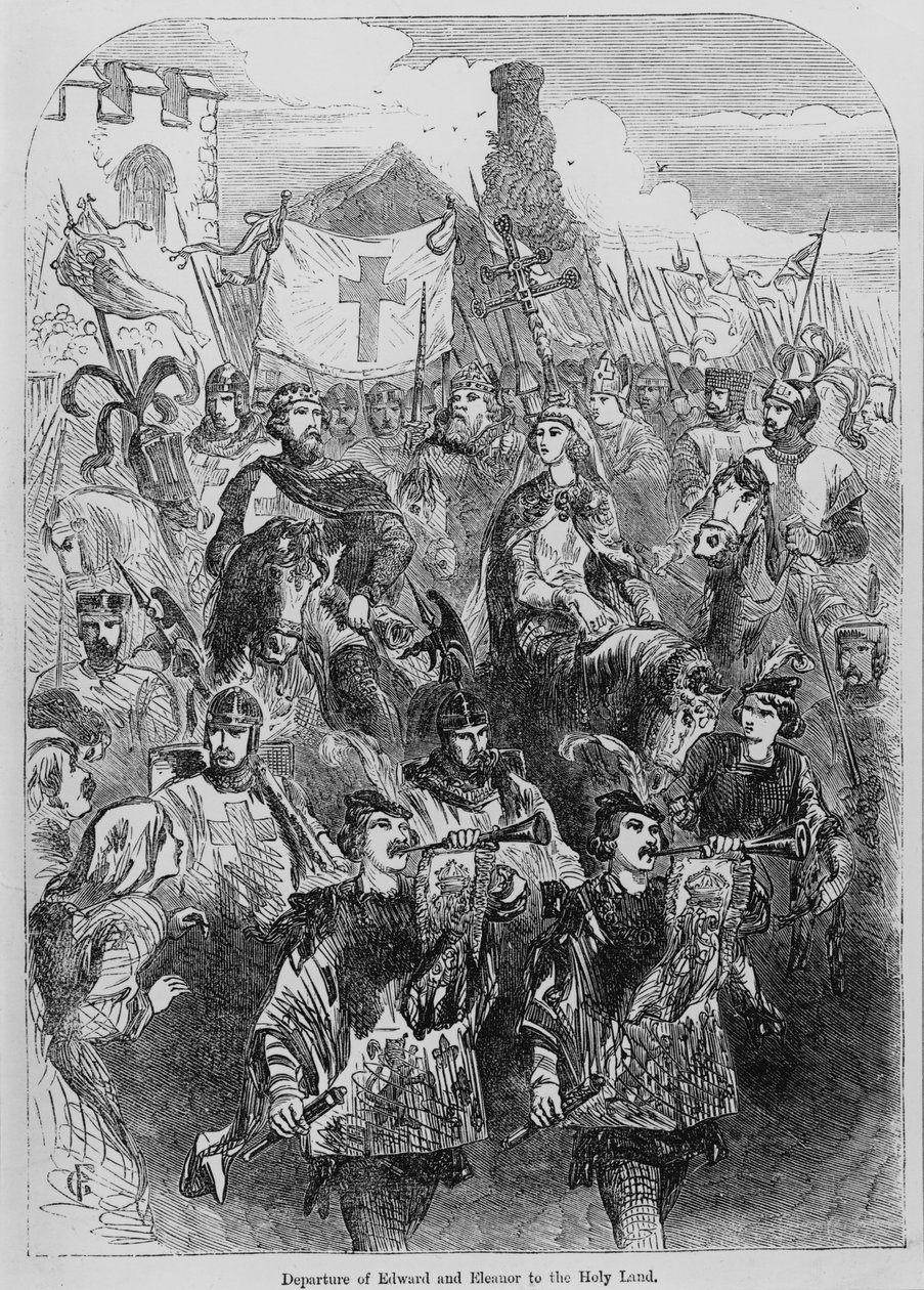 Edward I (1239-1307) og Eleanor av Castilla (1246-90) dro til Det hellige land av English School