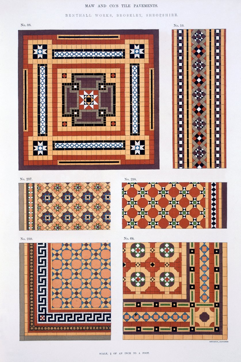 Design fra Trade Catalog of Maw & Sons Tile Pavements av English School