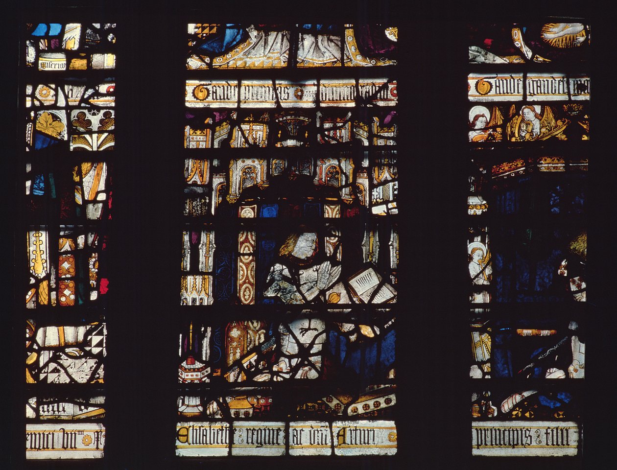 Detalj fra et av vinduene, midten av 1400-tallet av English School