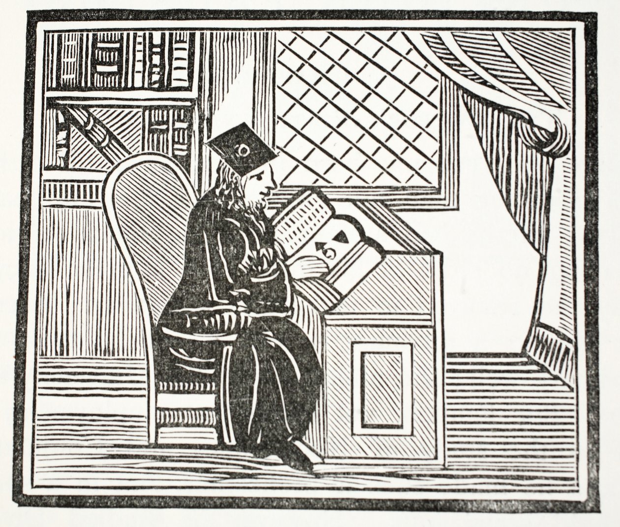 Dr. John Faustus, illustrasjon fra Chap-books of the Eighteenth Century av John Ashton, pub. 1882 av English School