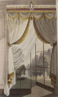 Tegnestuevindusgardin, plate 100 fra Ackermann