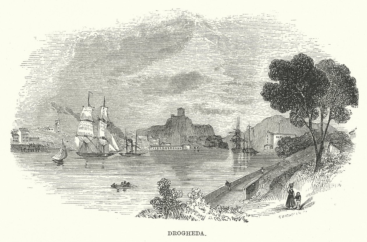 Drogheda (gravering) av English School