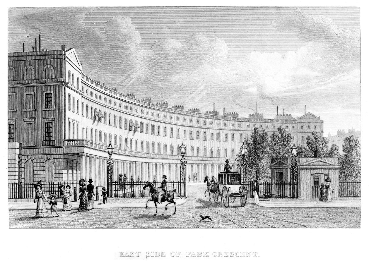 East Side of Park Crescent, 1830 av English School