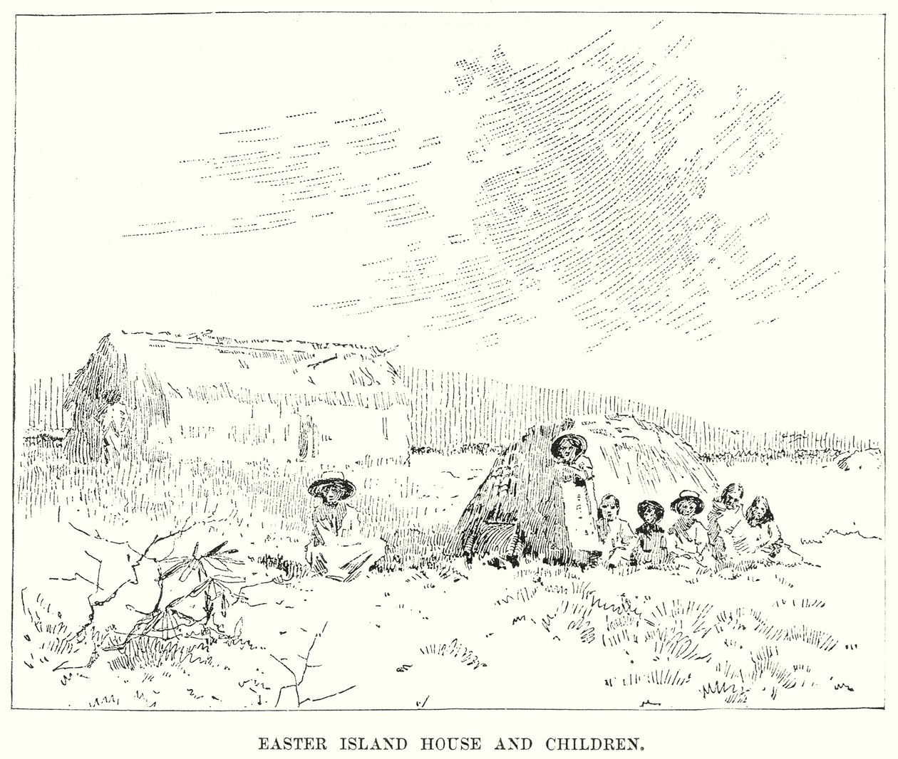 Påskeøya-huset og barna (gravering) av English School