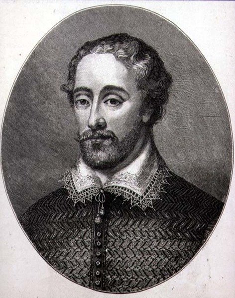 Edmund Spenser (ca. 1552-99) (gravering) av English School