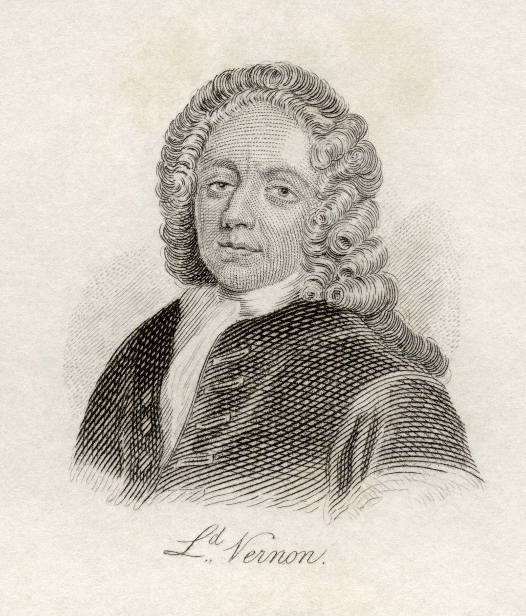 Edward Vernon, fra 'Crabb's Historical Dictionary', utgitt 1825 av English School