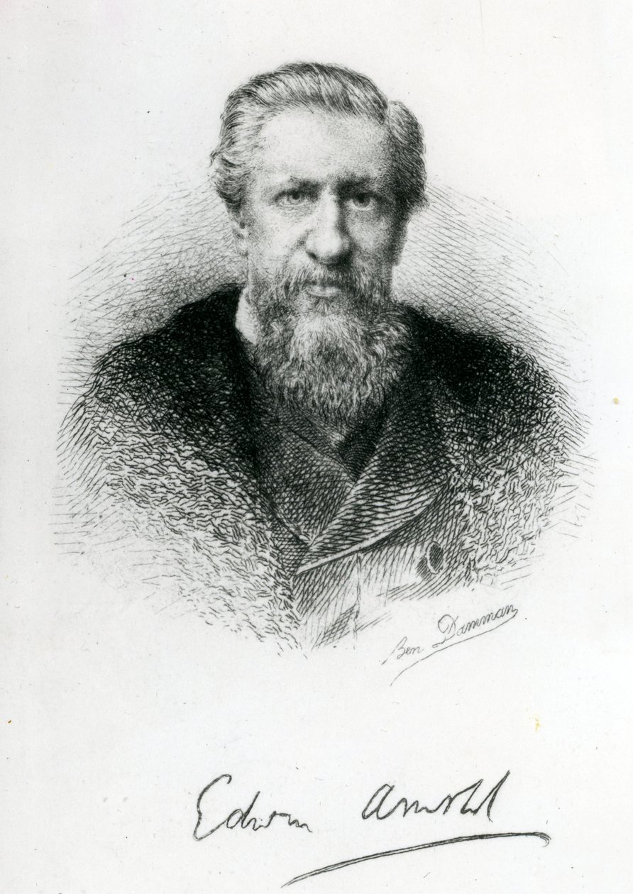 Edwin Arnold (1832-1904) (gravering) av English School