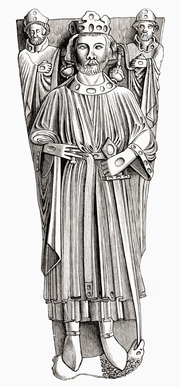 Effigy of King John på graven hans i Worcester Cathedral, fra 