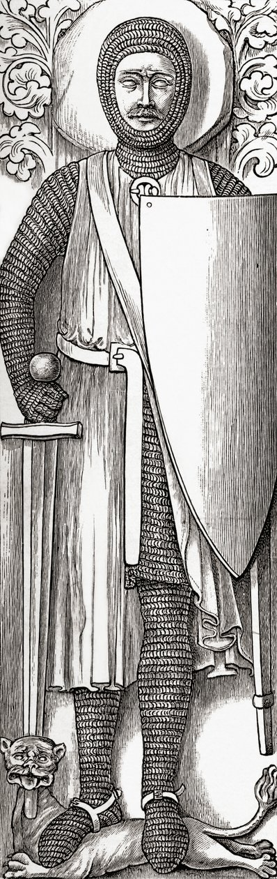 Effigy av William Marshall fra graven hans i Temple Church, London, fra 