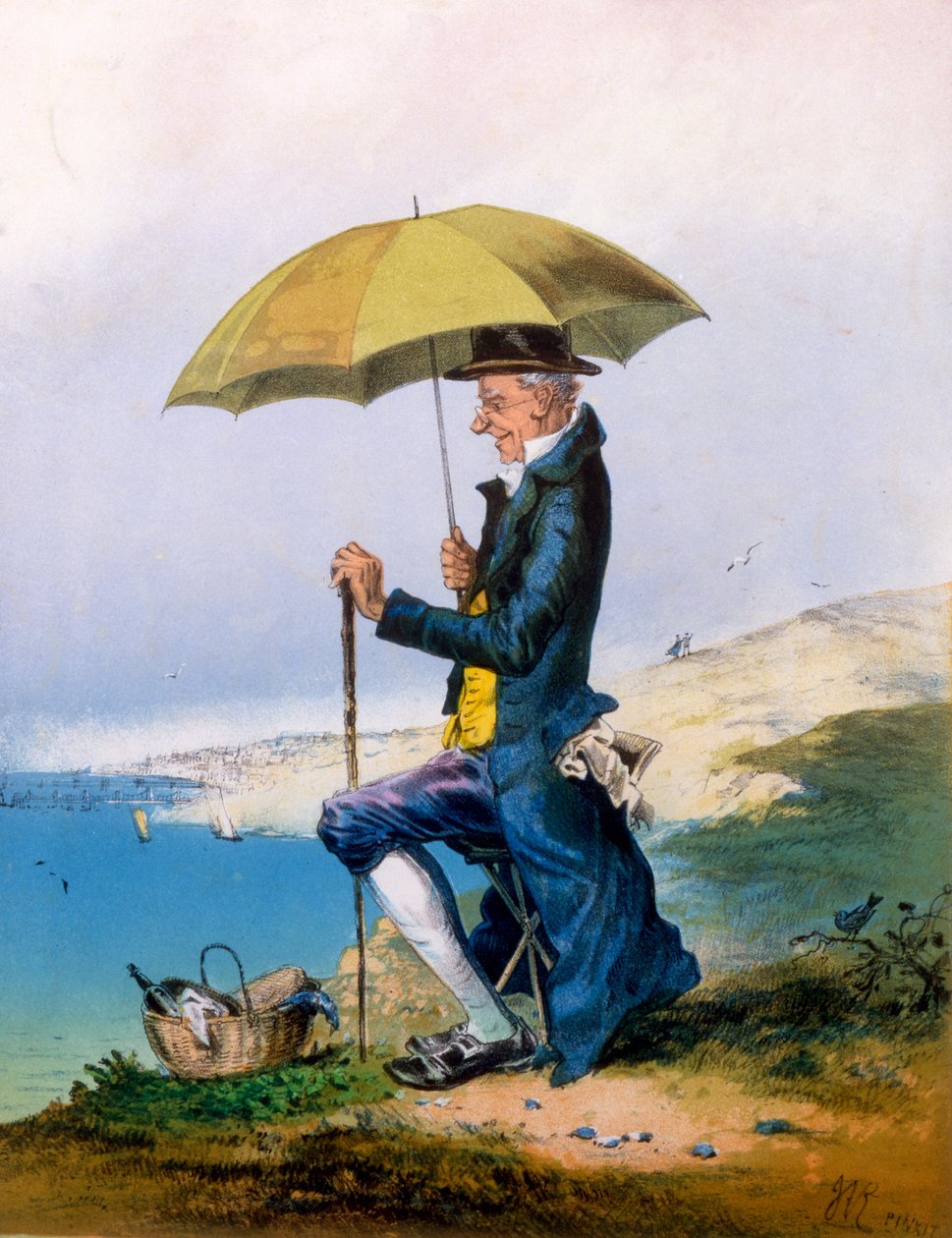Eight Hours at Seaside for Three Shillings, trykk laget av A. Concannen, 1873 av English School