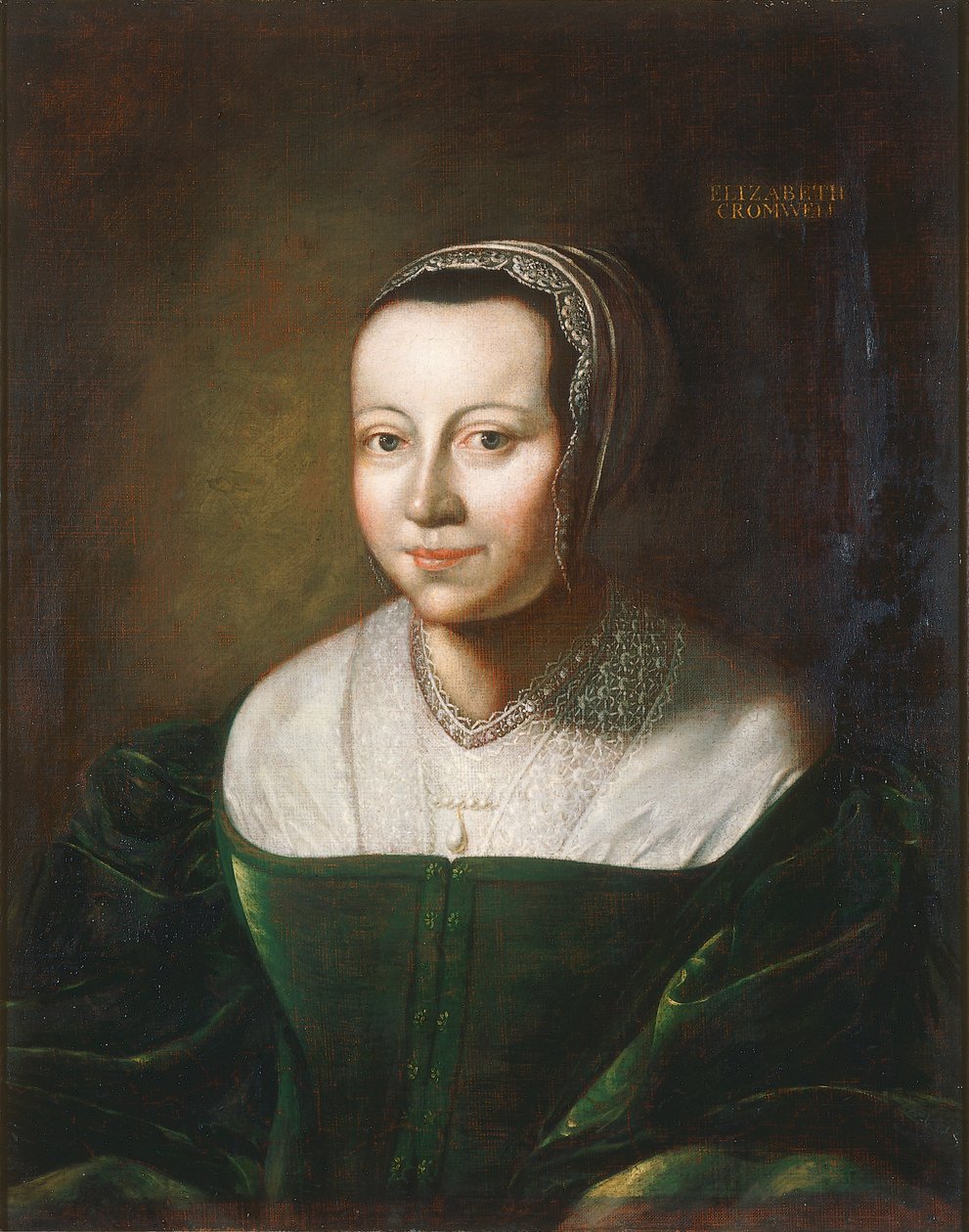 Elizabeth Cromwell, født Bourchier, ca. 1670-90 (olje på lerret) av English School