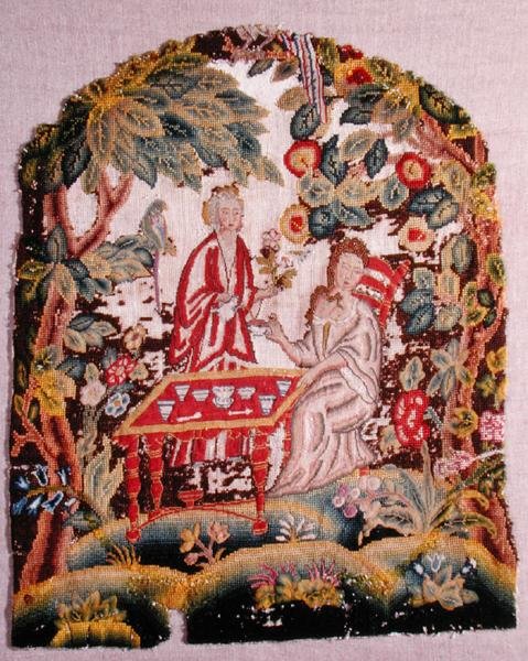 Brodert stol, ca. 1700 (ull og silke på lerret) av English School