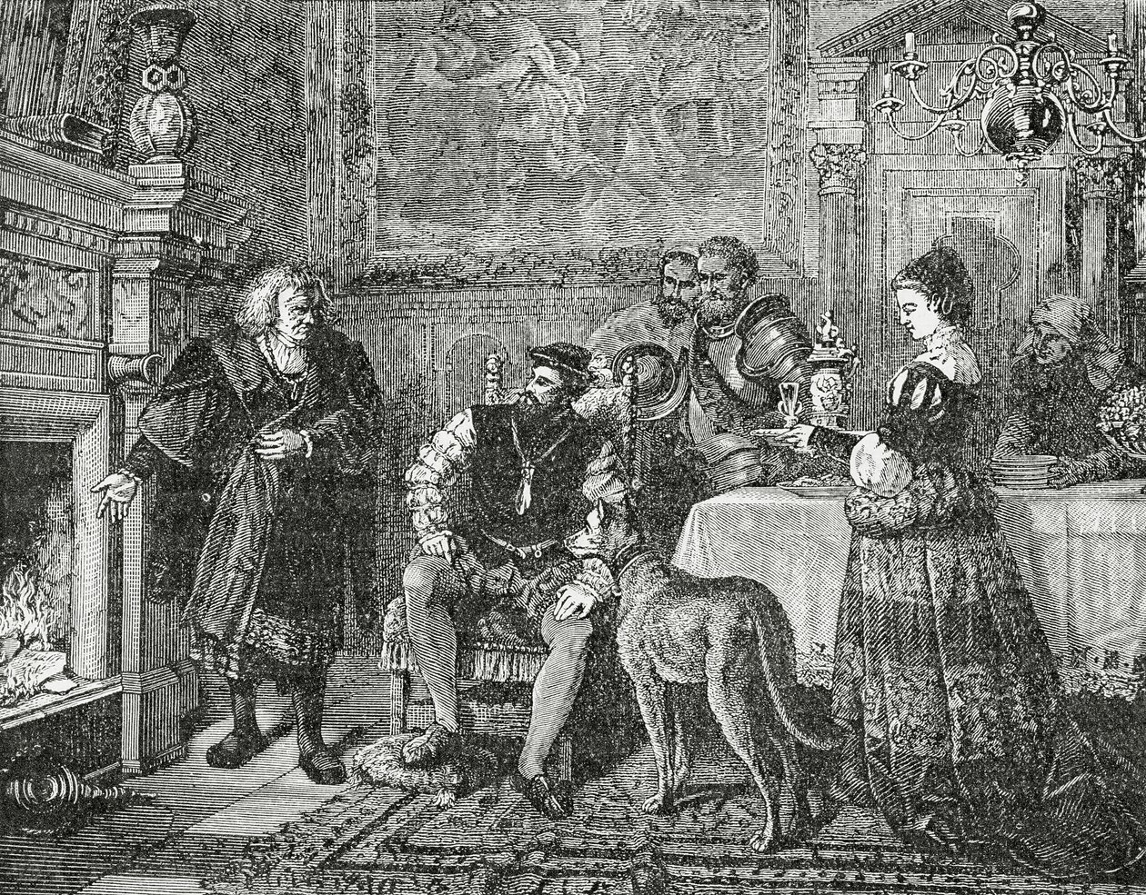 Keiser Charles V besøkte Fuggers, 1882 av English School