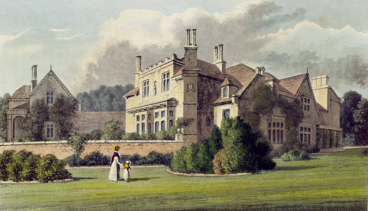 Endsleigh, fra Ackermanns Repository of Arts, 1823 (farget lito) av English School