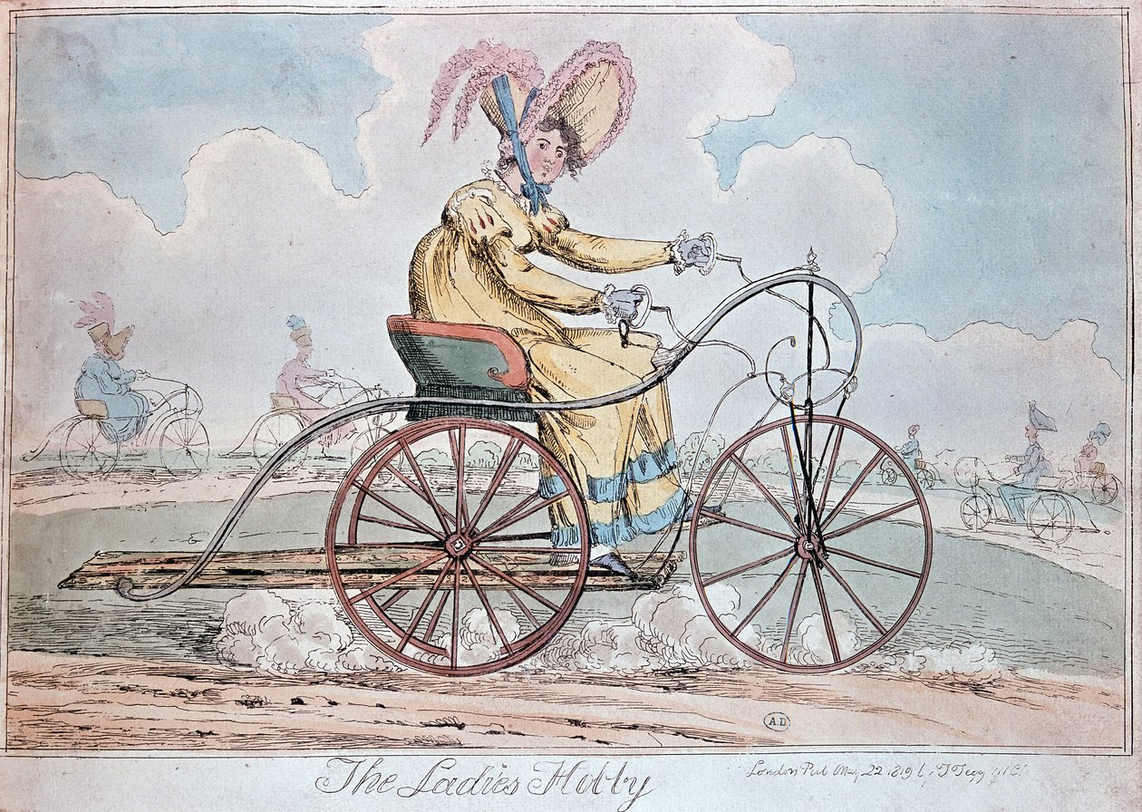 Engelsk humoristisk tegning "The Lady Hobby" av English School