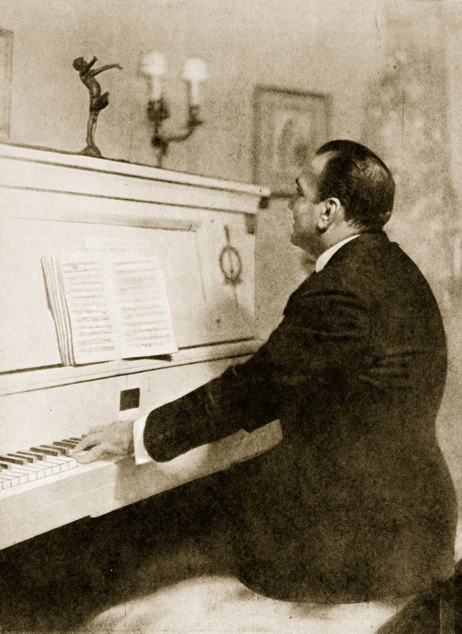 Enrico Caruso ved pianoet av English School