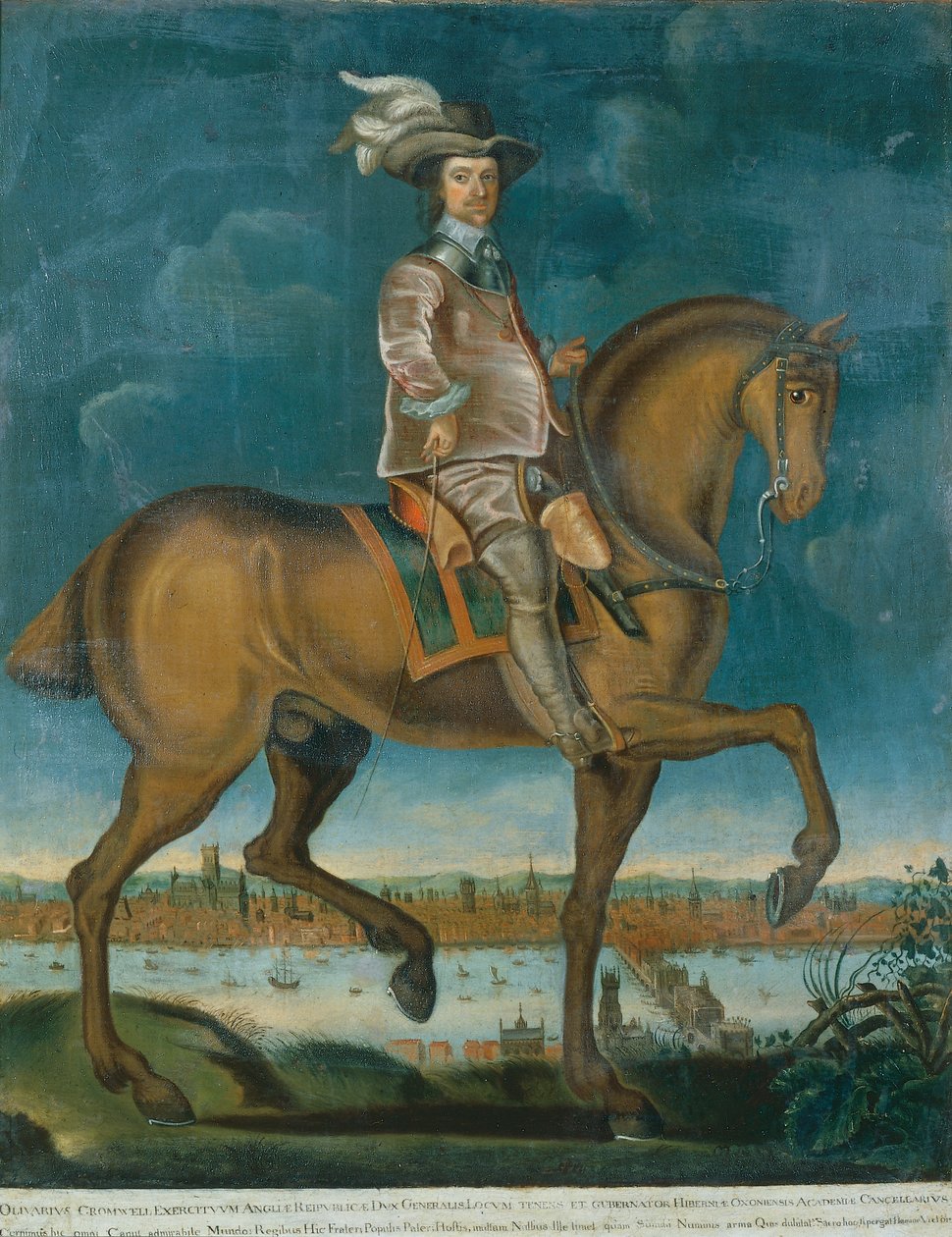 Ridesportrett av Oliver Cromwell, ca. 1657 (olje på lerret) av English School