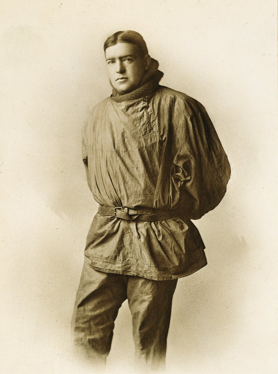 Ernest Shackleton (s/hvitt bilde) av English School