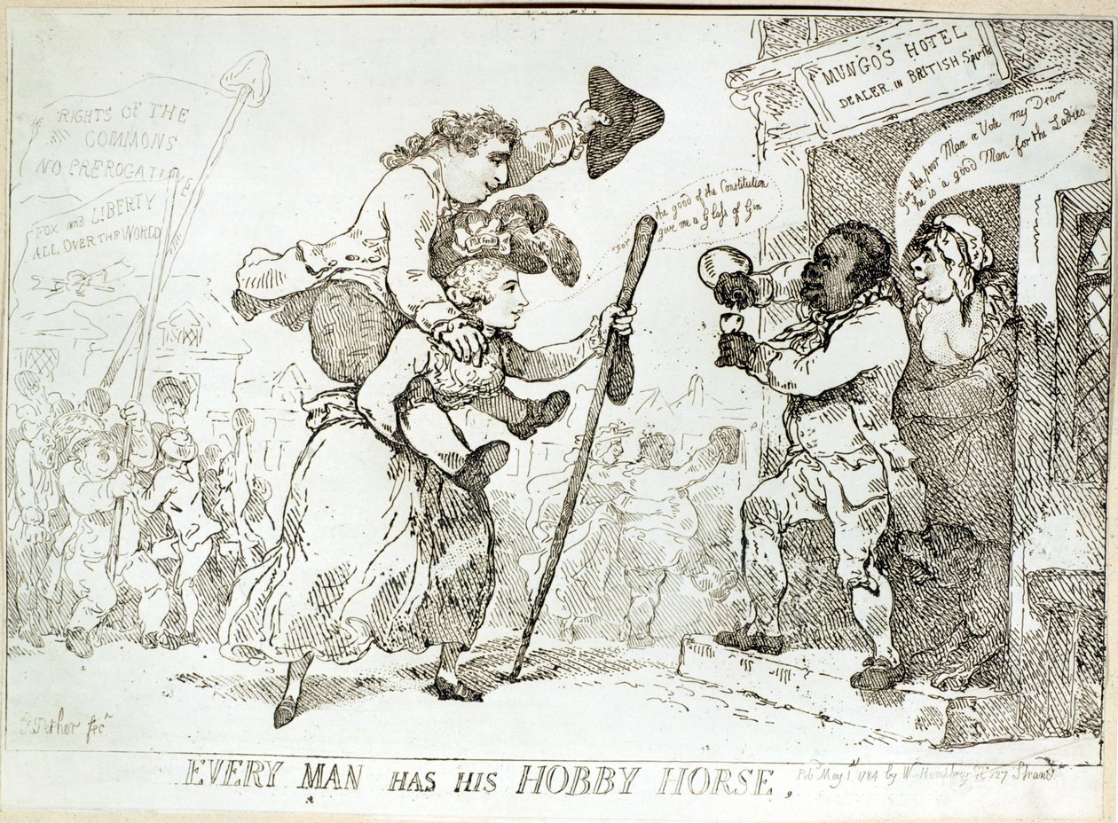 Hver mann har sin hobbyhest, utgitt 1784 av English School
