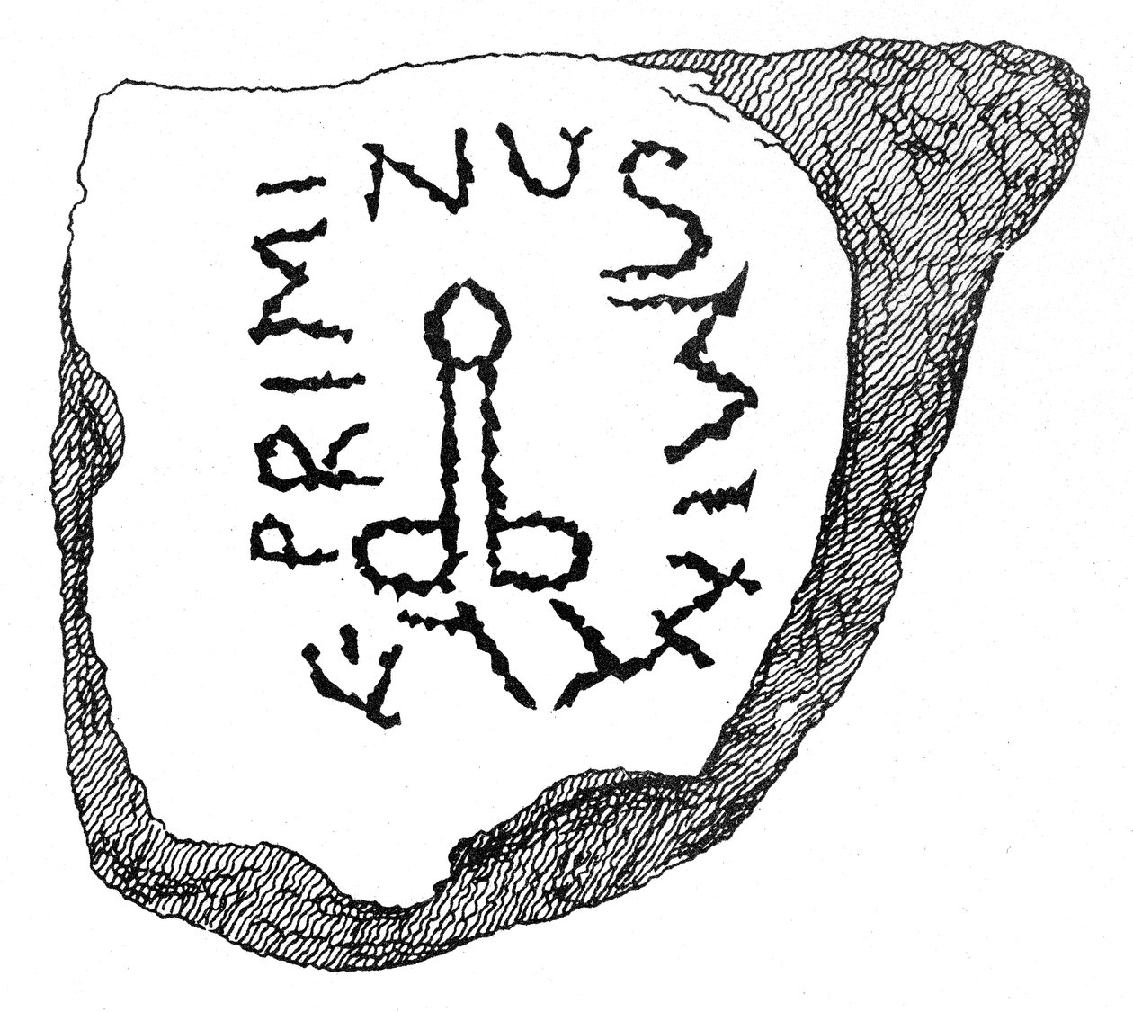 Ex-Voto til Priapus fra det romerske fortet Burgodunum av English School