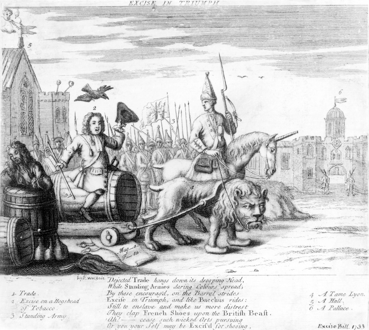 Aksjeavgift i Triumph, 1733 av English School