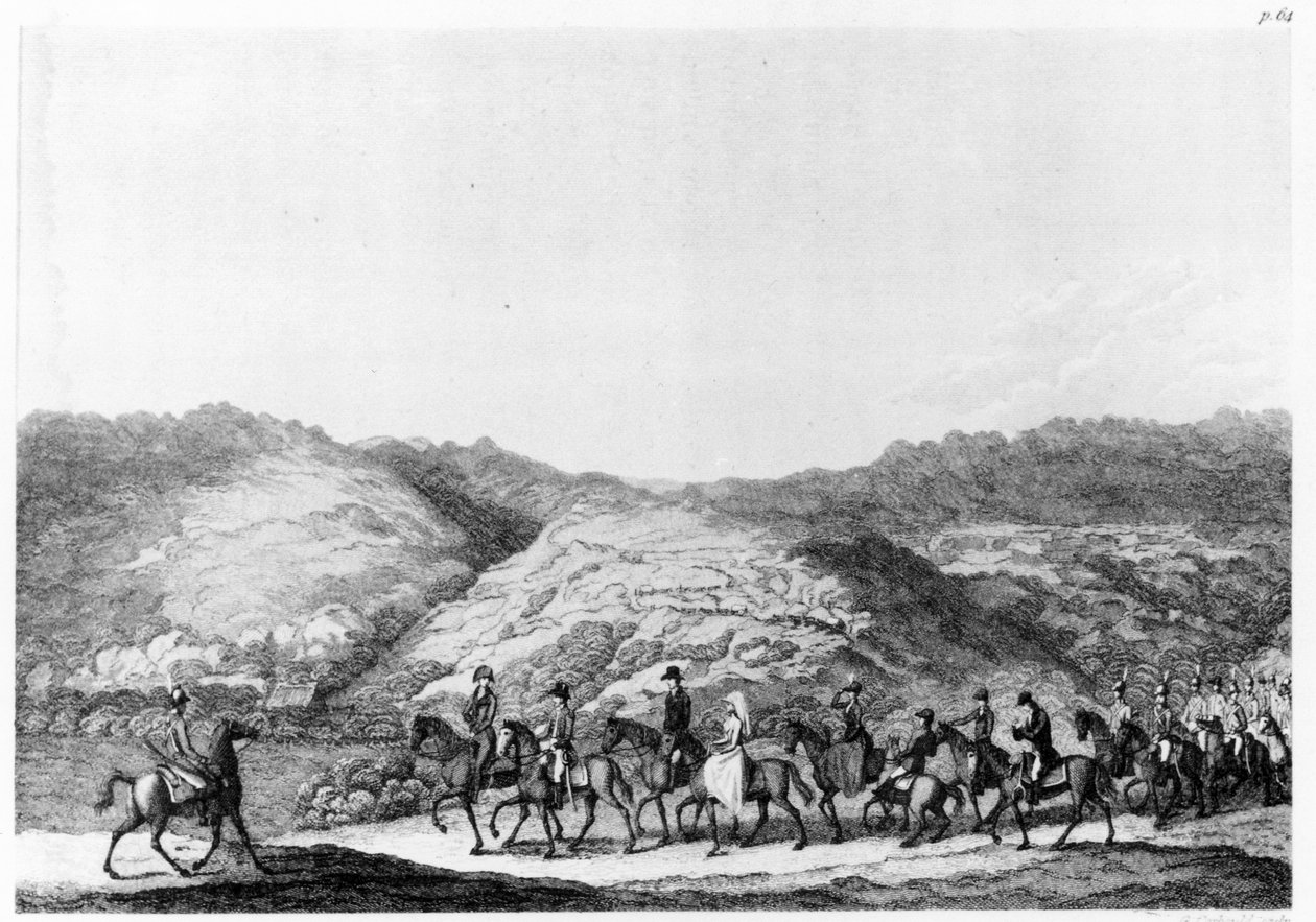 Ekspedisjon inn i innlandet ledet av de Mist, fra Travels in Southern Africa av Hinrich Lichtenstein, gravert av George Corbould, 1812 av English School