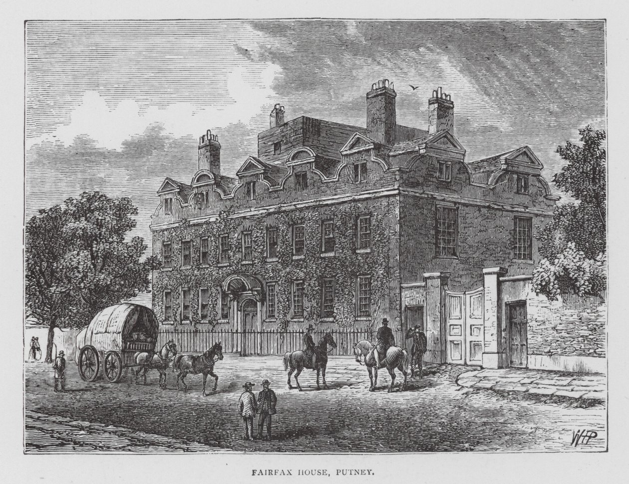 Fairfax House, Putney (litografi) av English School