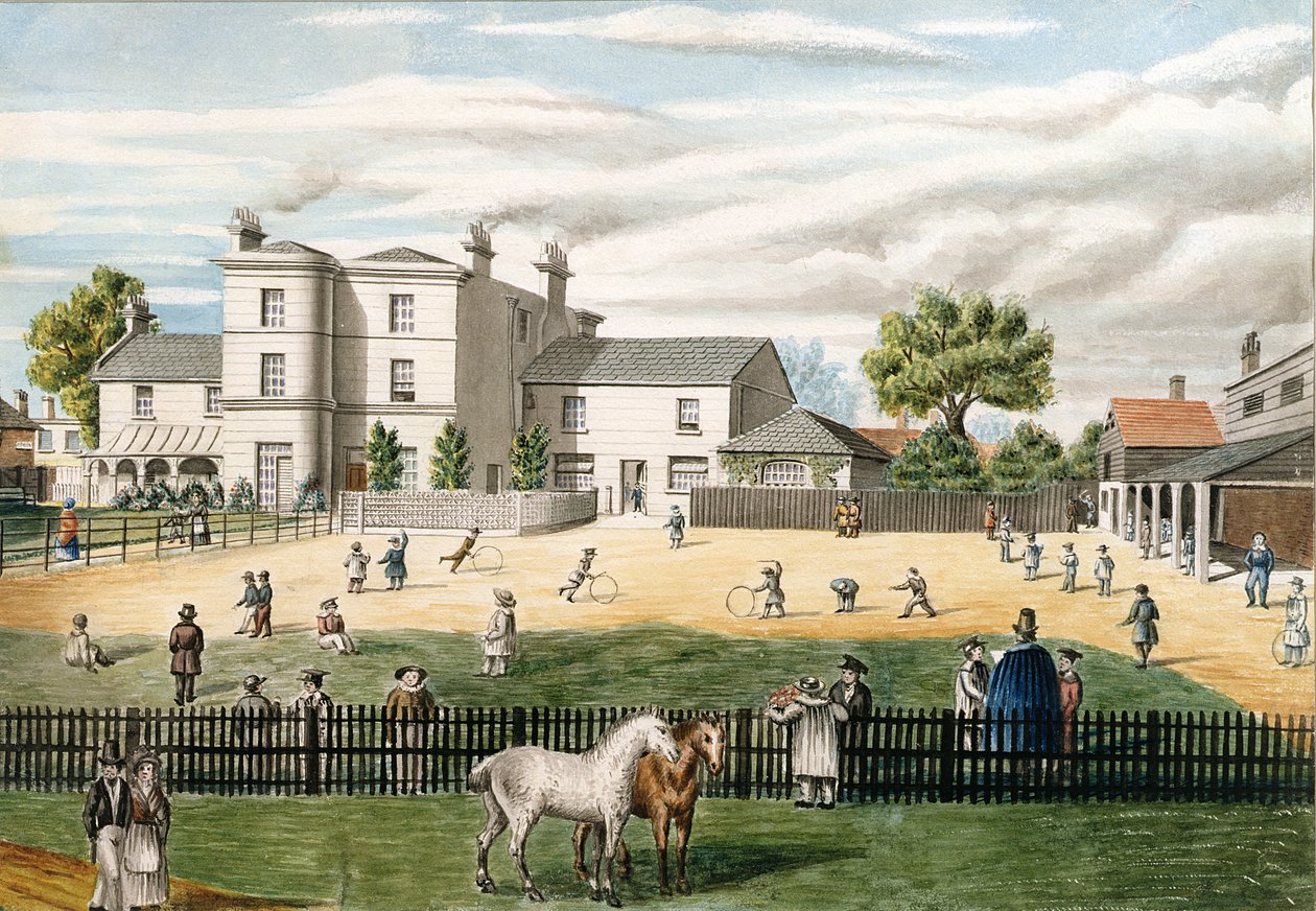 Fairfield House School and Playground (wc på papir) av English School