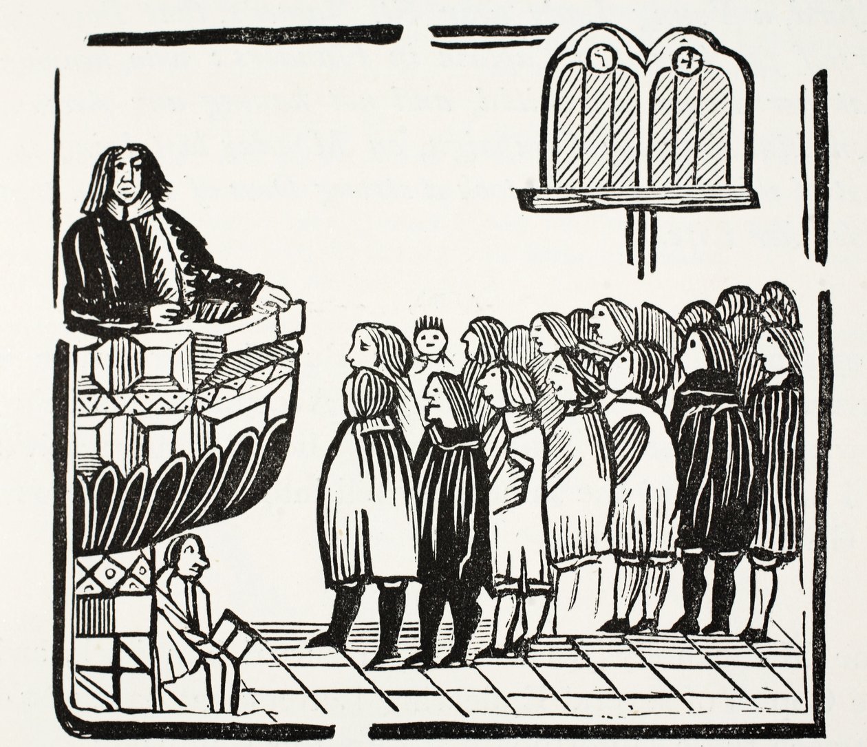 Videre, og flere forferdelige advarsler fra Gud, illustrasjon fra Chap-books of the Eighteenth Century av John Ashton, pub. 1882 av English School