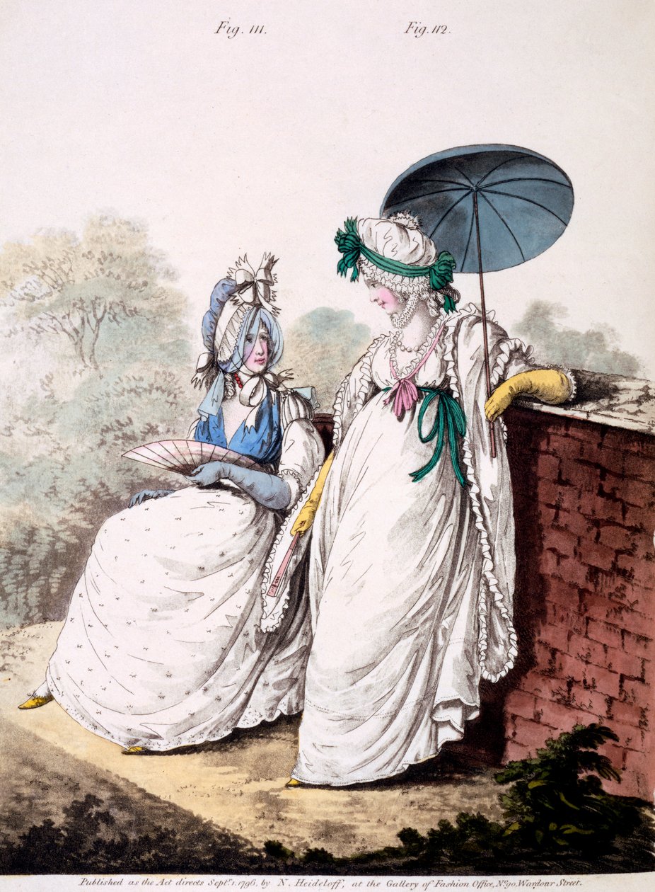 Fashion Plate of Ladies Morning Dress, 1796 av English School