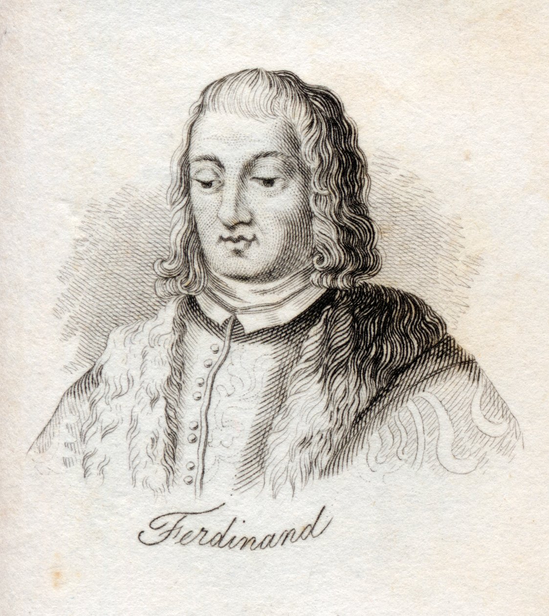 Ferdinand V, konge av Castilla, fra 'Crabb's Historical Dictionary', utgitt 1825 av English School