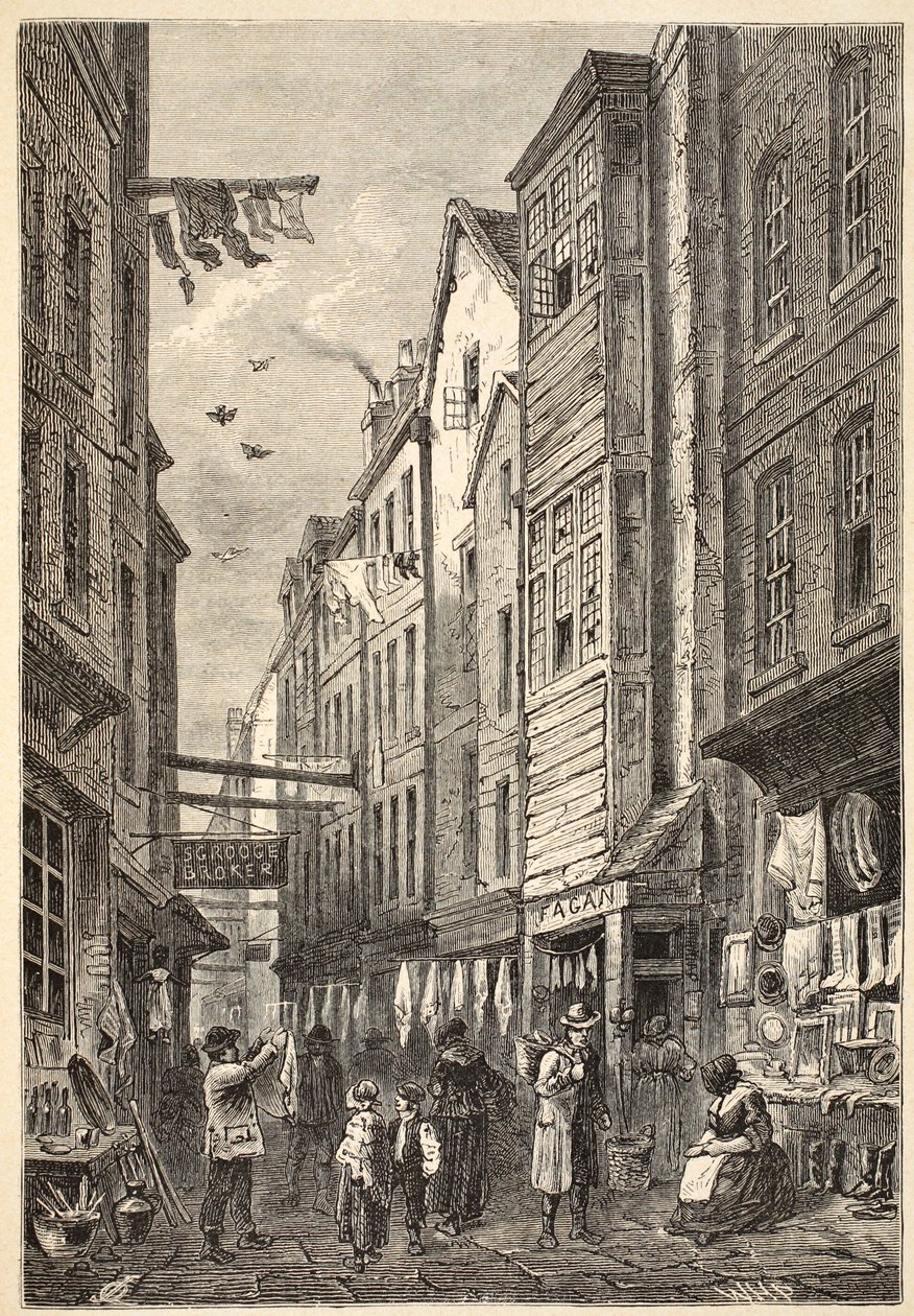 Field Lane ca 1840 av English School