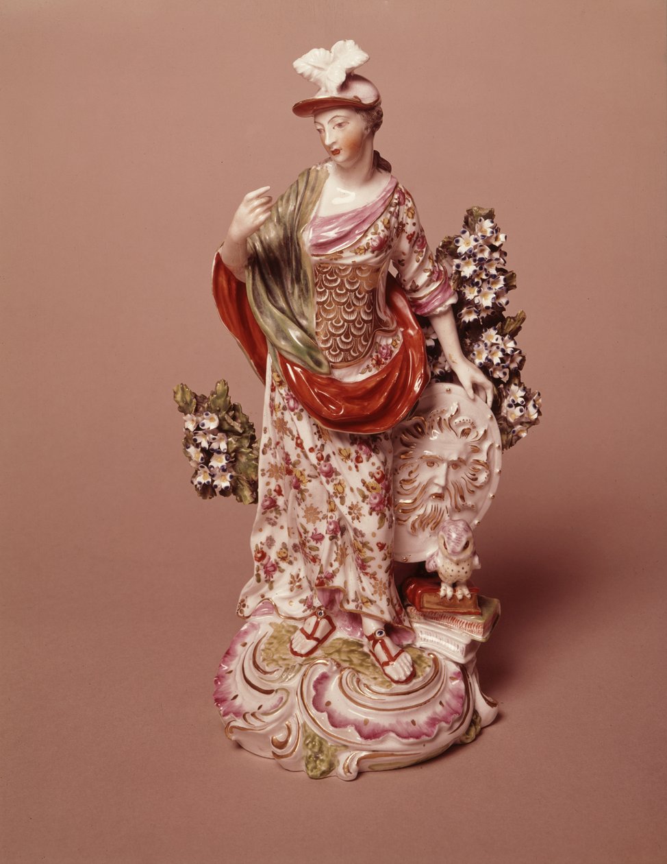 Figur av gudinnen Athena, Derby Porcelain Works, ca. 1800 (porselen) av English School