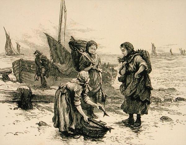 Fisherwomen i ca. 1880, fra 