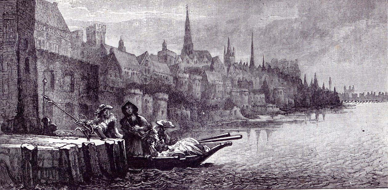 Flight of King James om morgenen 11. desember 1688, fra 